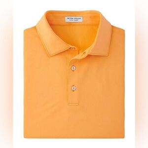 Peter Millar Golden Rays Orange Solid Stretch Performance Mesh Polo MF24EK50S